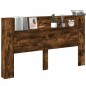 vidaXL Cabecero de cama con LED roble ahumado 180x16,5x103,5 cm vidaXL Cabecero de cama con LED roble ahumado 180x16,5x103,5 cm