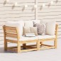 vidaXL Sofá de jardín 2 plazas con cojines madera maciza de acacia vidaXL Sofá de jardín 2 plazas con cojines madera maciza de acacia