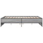 vidaXL Estructura cama madera ingeniería metal gris Sonoma 120x200 cm vidaXL Estructura cama madera ingeniería metal gris Sonoma 120x200 cm