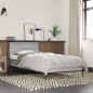 vidaXL Estructura cama madera ingeniería metal gris Sonoma 90x190 cm