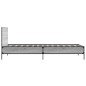 vidaXL Estructura cama madera ingeniería metal gris Sonoma 90x190 cm