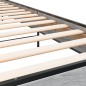 vidaXL Estructura cama madera ingeniería metal gris Sonoma 90x190 cm
