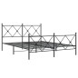 vidaXL Estructura de cama cabecero y estribo metal negro 160x200 cm vidaXL Estructura de cama cabecero y estribo metal negro 160x200 cm