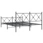vidaXL Estructura de cama cabecero y estribo metal negro 160x200 cm vidaXL Estructura de cama cabecero y estribo metal negro 160x200 cm