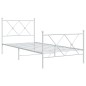 vidaXL Estructura cama metal con cabecero y pie cama blanca 90x190 cm vidaXL Estructura cama metal con cabecero y pie cama blanca 90x190 cm