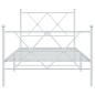 vidaXL Estructura cama metal con cabecero y pie cama blanca 90x190 cm vidaXL Estructura cama metal con cabecero y pie cama blanca 90x190 cm