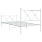 vidaXL Estructura cama metal con cabecero y pie cama blanca 90x190 cm vidaXL Estructura cama metal con cabecero y pie cama blanca 90x190 cm