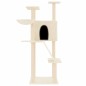 vidaXL Rascador para gatos con postes de sisal color crema 143 cm