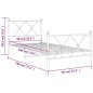 vidaXL Estructura cama metal con cabecero y pie cama blanca 90x190 cm vidaXL Estructura cama metal con cabecero y pie cama blanca 90x190 cm