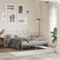vidaXL Estructura cama con cabecero y estribo metal blanco 137x190 cm vidaXL Estructura cama con cabecero y estribo metal blanco 137x190 cm