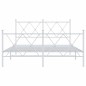 vidaXL Estructura cama con cabecero y estribo metal blanco 137x190 cm vidaXL Estructura cama con cabecero y estribo metal blanco 137x190 cm