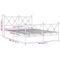 vidaXL Estructura cama con cabecero y estribo metal blanco 137x190 cm vidaXL Estructura cama con cabecero y estribo metal blanco 137x190 cm