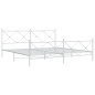 vidaXL Estructura cama metal con cabecero y pie cama blanco 193x203 cm vidaXL Estructura cama metal con cabecero y pie cama blanco 193x203 cm