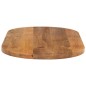 vidaXL Tablero de mesa ovalado madera maciza de mango 80x40x2,5 cm