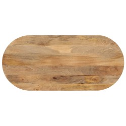 vidaXL Tablero de mesa ovalado madera maciza de mango 120x50x2,5 cm