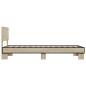 vidaXL Estructura cama madera ingeniería metal roble Sonoma 90x200 cm vidaXL Estructura cama madera ingeniería metal roble Sonoma 90x200 cm