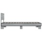 vidaXL Estructura cama madera ingeniería metal gris Sonoma 75x190 cm vidaXL Estructura cama madera ingeniería metal gris Sonoma 75x190 cm