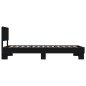 vidaXL Estructura de cama madera de ingeniería y metal negra 90x190 cm