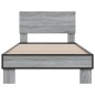 vidaXL Estructura cama madera ingeniería metal gris Sonoma 90x190 cm vidaXL Estructura cama madera ingeniería metal gris Sonoma 90x190 cm