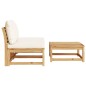 vidaXL Set de muebles para jardín 3 piezas con cojines madera acacia vidaXL Set de muebles para jardín 3 piezas con cojines madera acacia