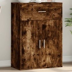 vidaXL Aparador madera de ingeniería roble ahumado 60x30x84 cm