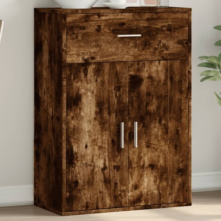 vidaXL Aparador madera de ingeniería roble ahumado 60x30x84 cm