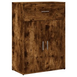 vidaXL Aparador madera de ingeniería roble ahumado 60x30x84 cm