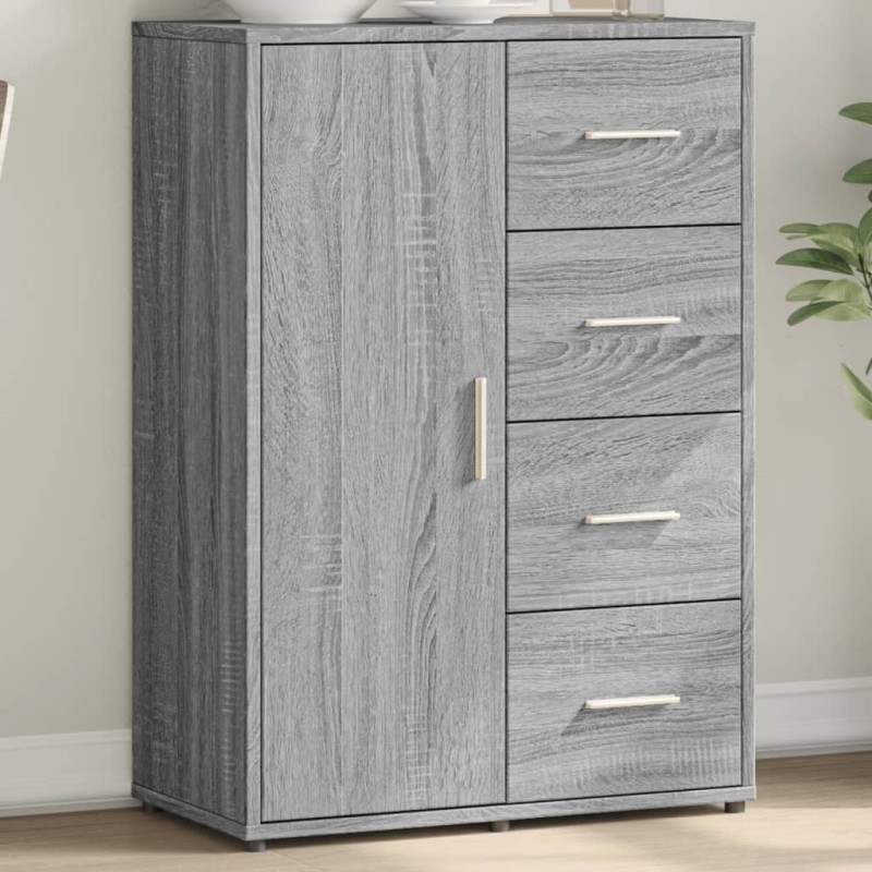 vidaXL Aparador de madera de ingeniería gris Sonoma 60x31x84 cm vidaXL Aparador de madera de ingeniería gris Sonoma 60x31x84 cm