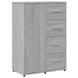 vidaXL Aparador de madera de ingeniería gris Sonoma 60x31x84 cm