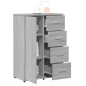 vidaXL Aparador de madera de ingeniería gris Sonoma 60x31x84 cm vidaXL Aparador de madera de ingeniería gris Sonoma 60x31x84 cm