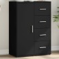 vidaXL Aparador de madera de ingeniería negro 60x31x84 cm vidaXL Aparador de madera de ingeniería negro 60x31x84 cm