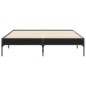 vidaXL Estructura de cama madera de ingeniería y metal negro 135x190cm vidaXL Estructura de cama madera de ingeniería y metal negro 135x190cm
