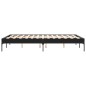vidaXL Estructura de cama madera de ingeniería y metal negro 135x190cm vidaXL Estructura de cama madera de ingeniería y metal negro 135x190cm