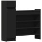 vidaXL Zapatero madera de ingeniería negro 100,5x28x100 cm vidaXL Zapatero madera de ingeniería negro 100,5x28x100 cm