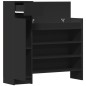 vidaXL Zapatero madera de ingeniería negro 100,5x28x100 cm vidaXL Zapatero madera de ingeniería negro 100,5x28x100 cm