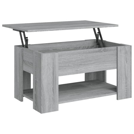 vidaXL Mesa de centro madera contrachapada gris Sonoma 79x49x41 cm