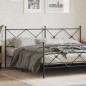 vidaXL Cabecero de metal negro 200 cm