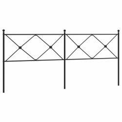 vidaXL Cabecero de metal negro 200 cm