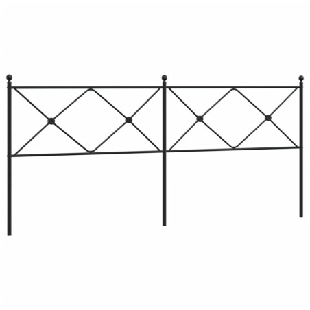 vidaXL Cabecero de metal negro 200 cm