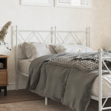 vidaXL Cabecero de metal blanco 120 cm