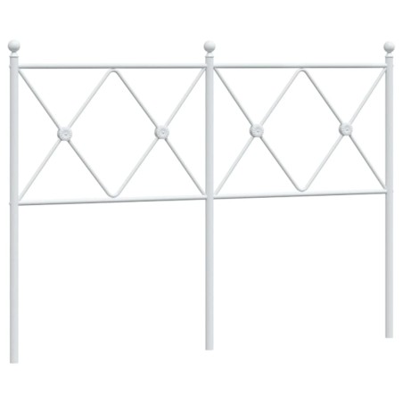 vidaXL Cabecero de metal blanco 120 cm