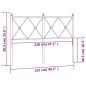 vidaXL Cabecero de metal blanco 120 cm vidaXL Cabecero de metal blanco 120 cm