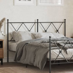 vidaXL Cabecero de metal negro 140 cm
