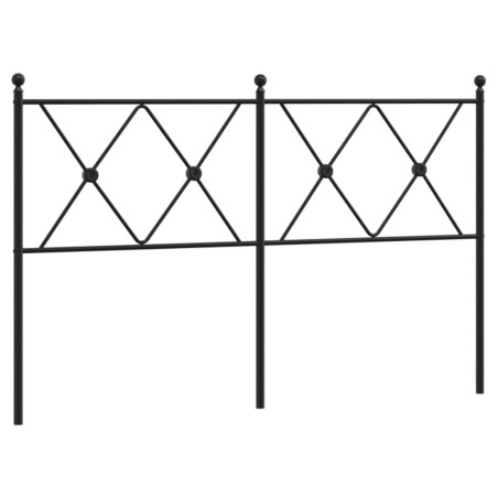 vidaXL Cabecero de metal negro 140 cm
