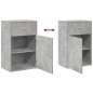 vidaXL Armario almacenaje madera ingeniería gris hormigón 56,5x39x90cm