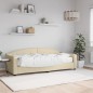 vidaXL Sofá cama con colchón tela crema 80x200 cm vidaXL Sofá cama con colchón tela crema 80x200 cm