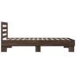 vidaXL Estructura cama madera ingeniería metal roble marrón 90x200 cm vidaXL Estructura cama madera ingeniería metal roble marrón 90x200 cm