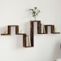 vidaXL Estantería pared madera ingeniería roble ahumado 104,5x10x43 cm vidaXL Estantería pared madera ingeniería roble ahumado 104,5x10x43 cm