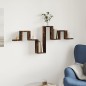 vidaXL Estantería pared madera ingeniería roble ahumado 104,5x10x43 cm vidaXL Estantería pared madera ingeniería roble ahumado 104,5x10x43 cm