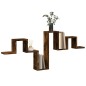 vidaXL Estantería pared madera ingeniería roble ahumado 104,5x10x43 cm vidaXL Estantería pared madera ingeniería roble ahumado 104,5x10x43 cm